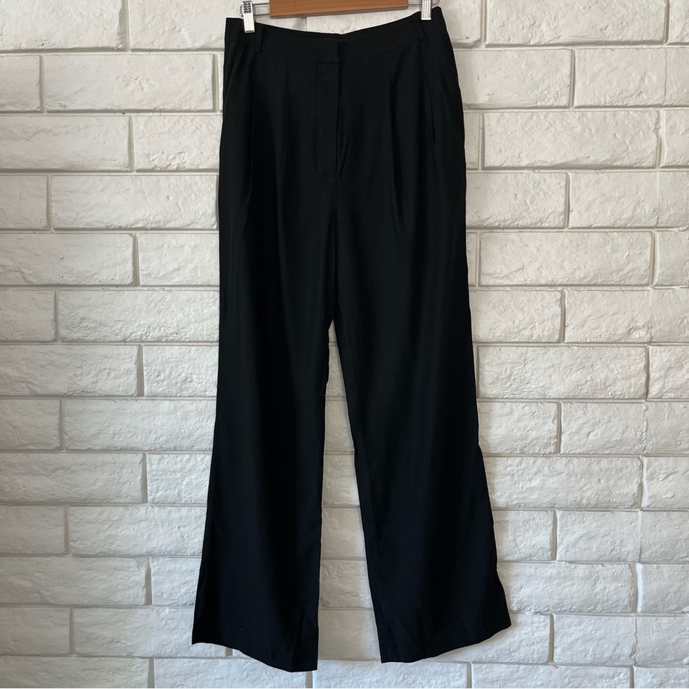 Jenni Kayne Black Wide-Leg Trousers - Picture 4 of 8